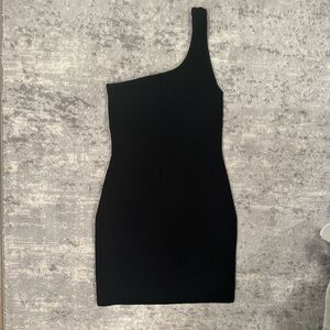 Aritzia Babaton Sculpt Knit One-Shoulder Dress